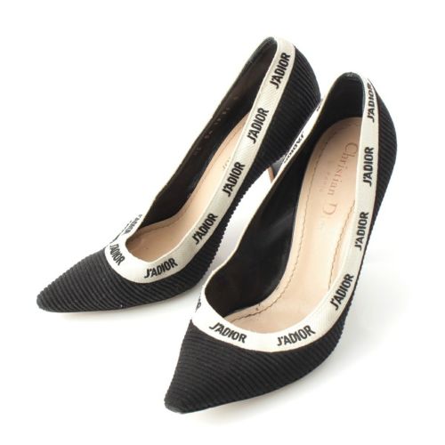 ディオール テクニカル ファブリック J`ADIOR ヒール パンプス シューズ ブラック 36