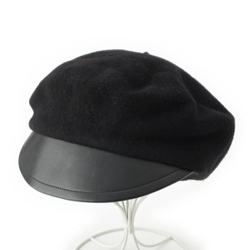 ディオール ウール ロゴチャーム ビー刺繍 ベレー帽 ハット 81DDR921G103 ブラック 57