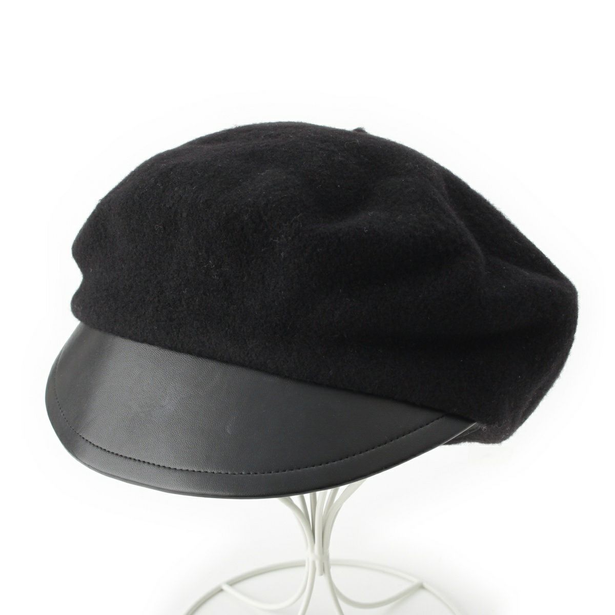ディオール ウール ロゴチャーム ビー刺繍 ベレー帽 ハット 81DDR921G103 ブラック 57