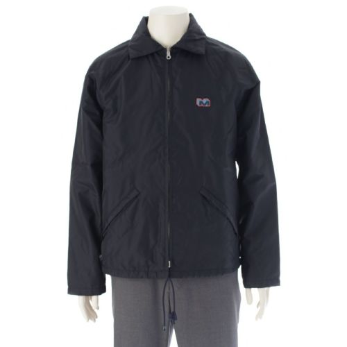 マルニ 18AW ナイロン Mロゴ刺繍 ジップアップ フーディ ブルゾン コーチジャケット アウター M05AM0087 ダークネイビー ボルドー 46