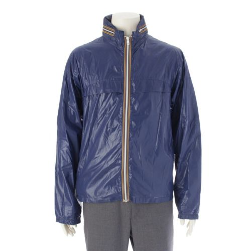 ミュウミュウ 00S アーカイブ ナイロン ジップアップ フーディー 2way ブルゾン ジャケット ブルー M