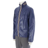 00s MIU MIU フェイクナイロンジャケット グリーン 38 美品 ミュウ ミュウ(Miu Miu)ミュウ ミュウ 革ジャン 衣料品 アウター