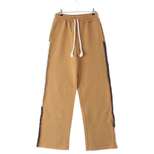 ジェイダブリューアンダーソン コットン バックステッチロゴ サイドロープ パンツ ドローストリング スウェット トムス JE0133PG0458619 オーカー ベージュ S