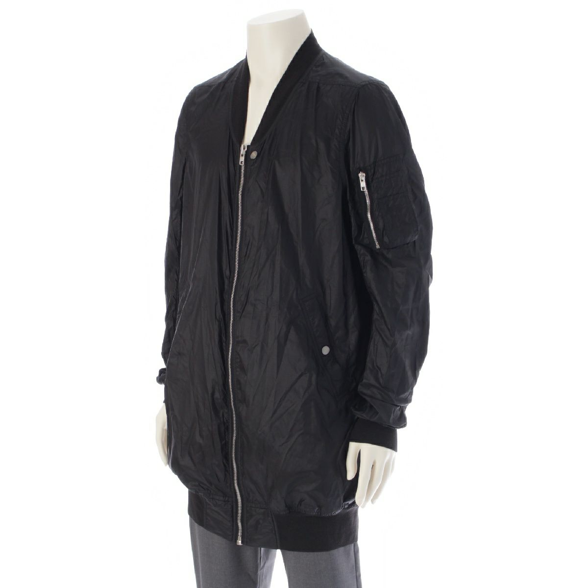 リックオウエンス 15SS ロング MA-1 ボンバー ジャケット ブルゾン