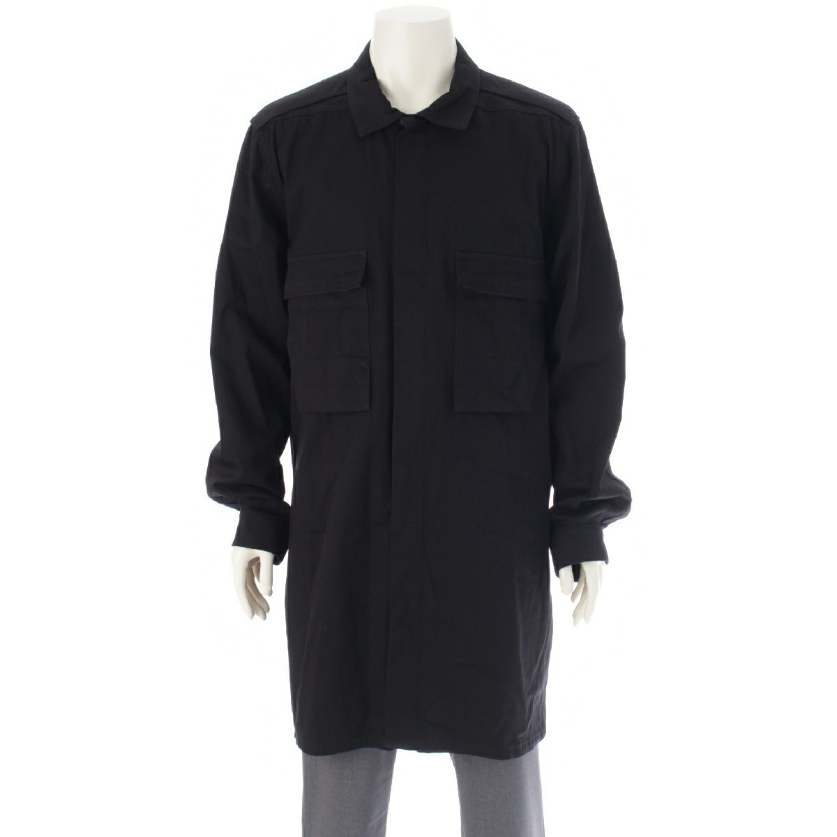 リックオウエンス 22SS FIELD SHIRT コットン ロング丈 オーバーサイズ