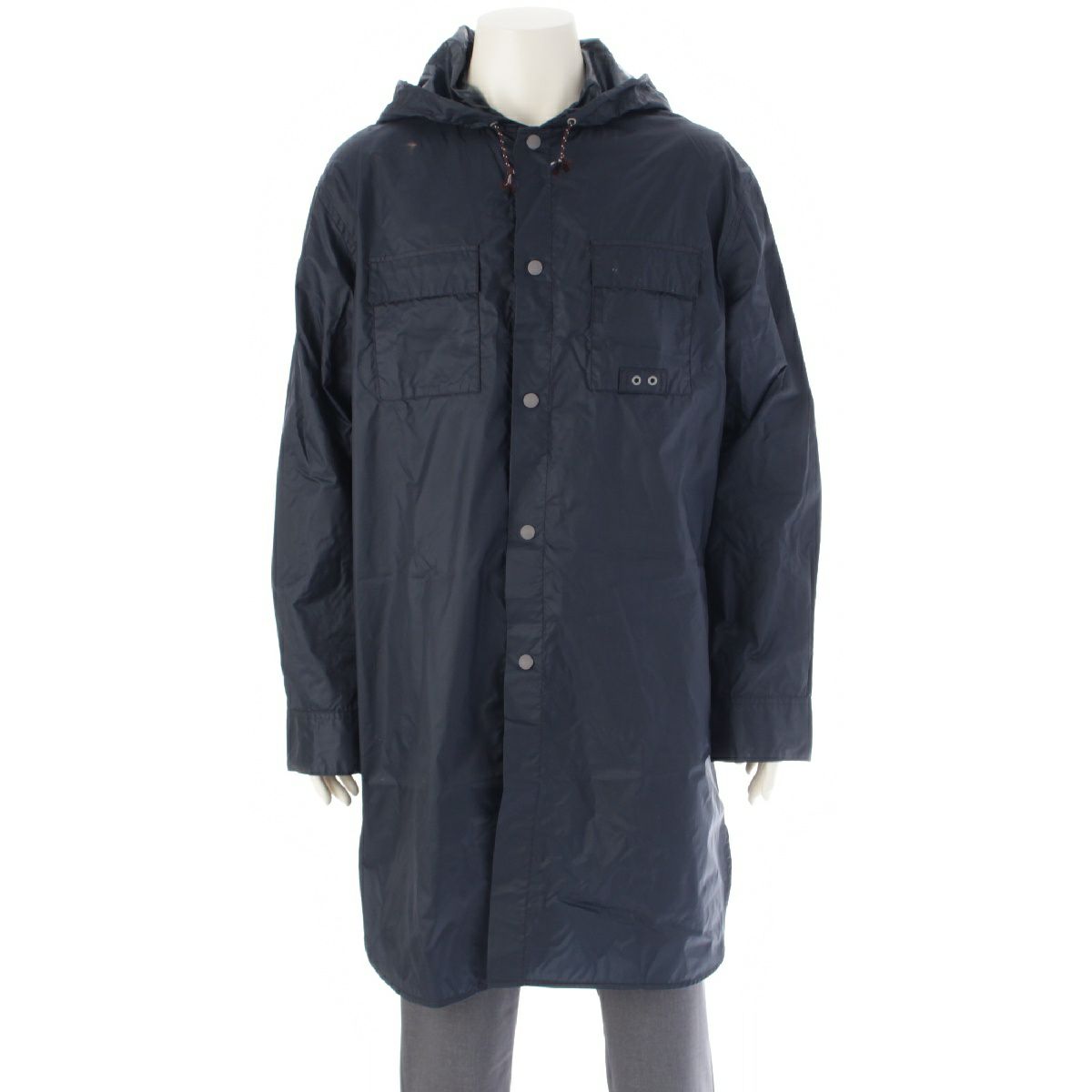 マルニ 18AW ナイロン フード ロング モッズコート ブルゾン アウター TUMU0005A0 ネイビー 46