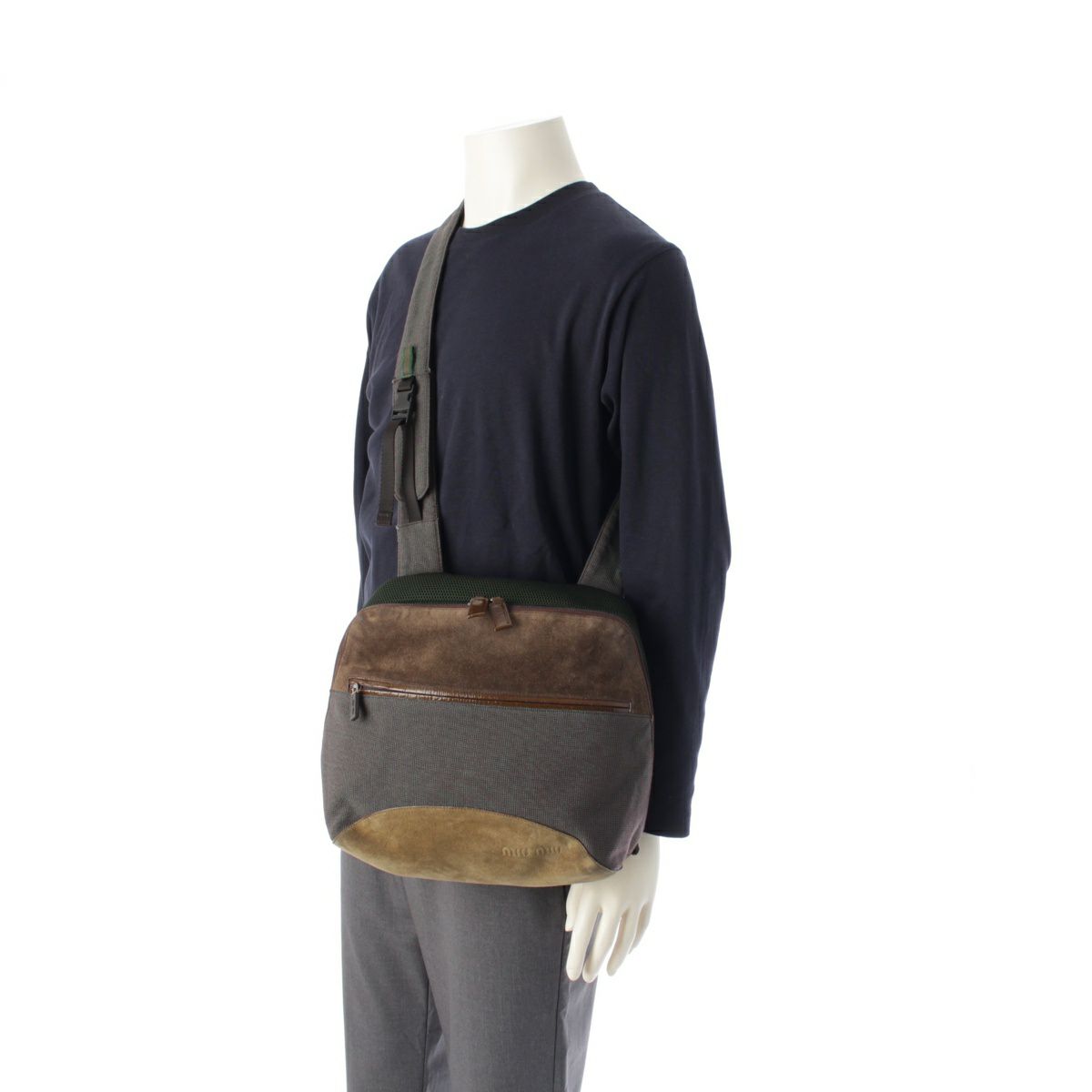 ミュウミュウ 00s スウェードレザー アーカイブ ショルダーバッグ