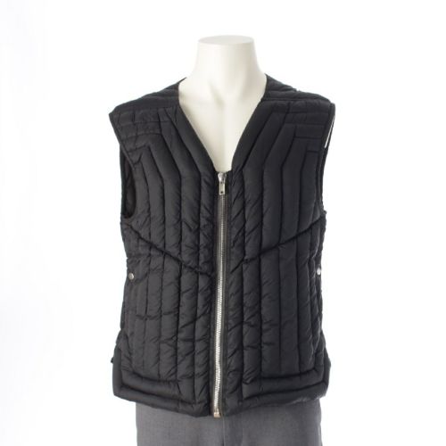 リックオウエンス 21AW CARGO VEST ナイロン キルティング ダウンベスト ジャケット アウター RU02A5740-NZD1 ブラック 48