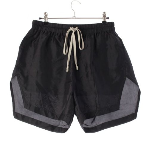 リックオウエンス 22SS PHLEG キュプラ ドローストリング ボクサー ショート パンツ ショーツ RR01B1300-J ブラック 36