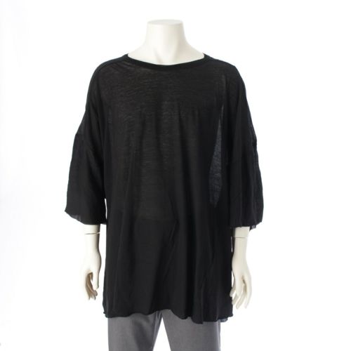 リックオウエンス 24SS TOMMY TEE コットン クルーネック オーバーサイズ 半袖Ｔシャツ トップス カットソー RU01D3283-UC ブラック