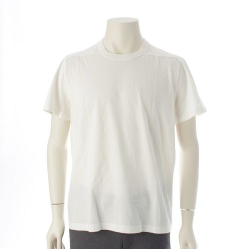 リックオウエンス 24SS SHORT LEVEL T コットン クルーネック 半袖Ｔシャツ トップス カットソー RU01D3265 ミルク オフホワイト XL