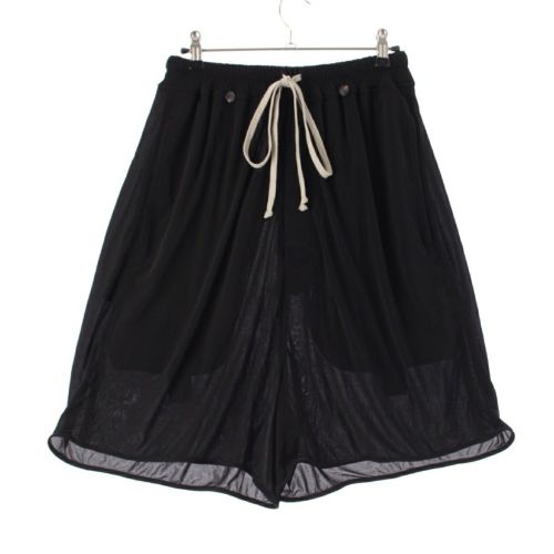 リックオウエンス 21SS キュプラ ドローストリング ハーフ パンツ ボトムス RU21S6346 ブラック 46