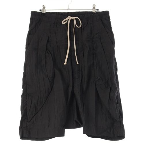 リックオウエンス 11SS 3D BIG SIDE POCKETS ナイロン シルク サルエル ショートパンツ ボトムス ブラック S