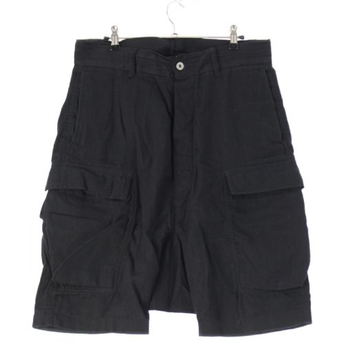 リックオウエンス ダークシャドウ Rick Owens DRKSHDW 23SS DENIM CARGP SHORTS コットンデニム カーゴ ショートパンツ ブラック 30