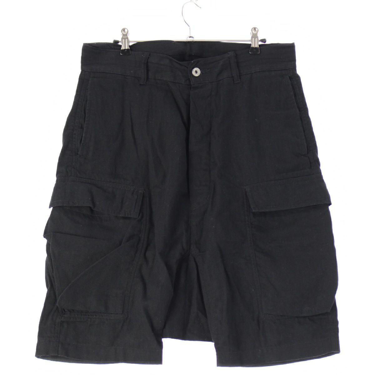 リックオウエンス ダークシャドウ Rick Owens DRKSHDW 23SS DENIM CARGP SHORTS コットンデニム カーゴ ショートパンツ ブラック 30
