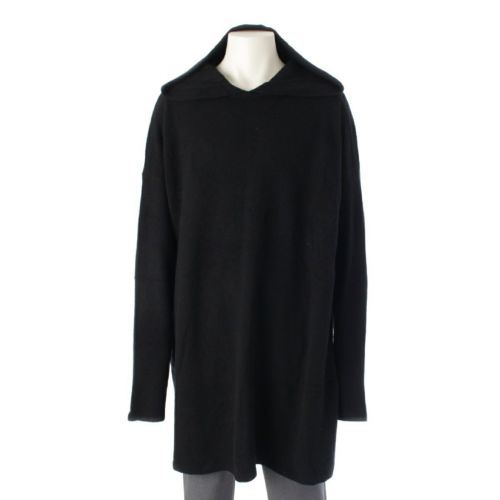 リックオウエンス 22AW TOMMY HOODIE カシミヤ オーバーサイズ フード ニット パーカー フーディー トップス セーター RR02B2673 ブラック XL