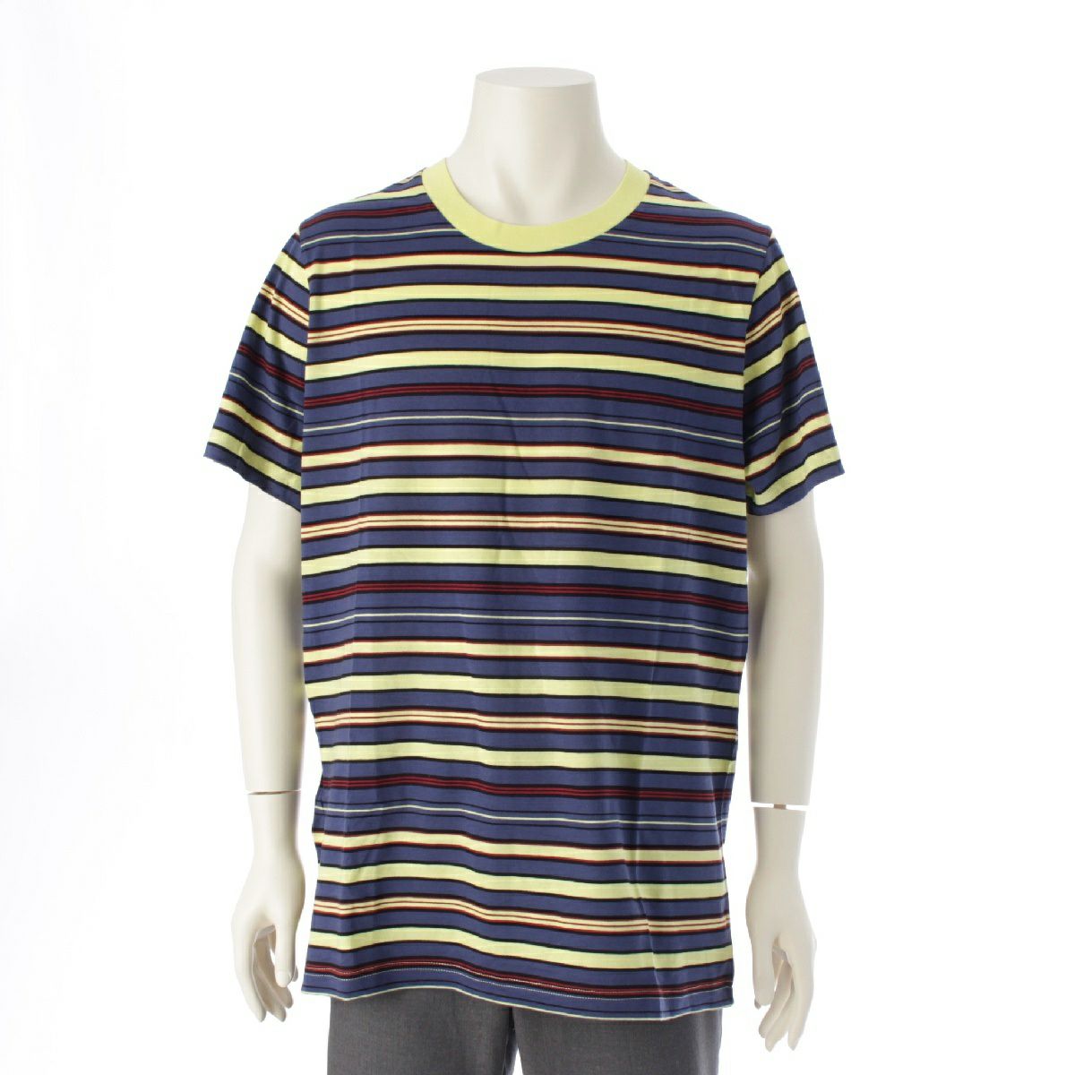 マルニ 23AW コットン ボーダー クルーネック パック 半袖Ｔシャツ トップス カットソー マルチカラー 52