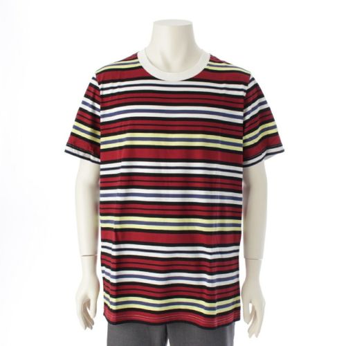 マルニ 23AW コットン ボーダー クルーネック パック 半袖Ｔシャツ トップス カットソー HUMU0151EX マルチカラー 52