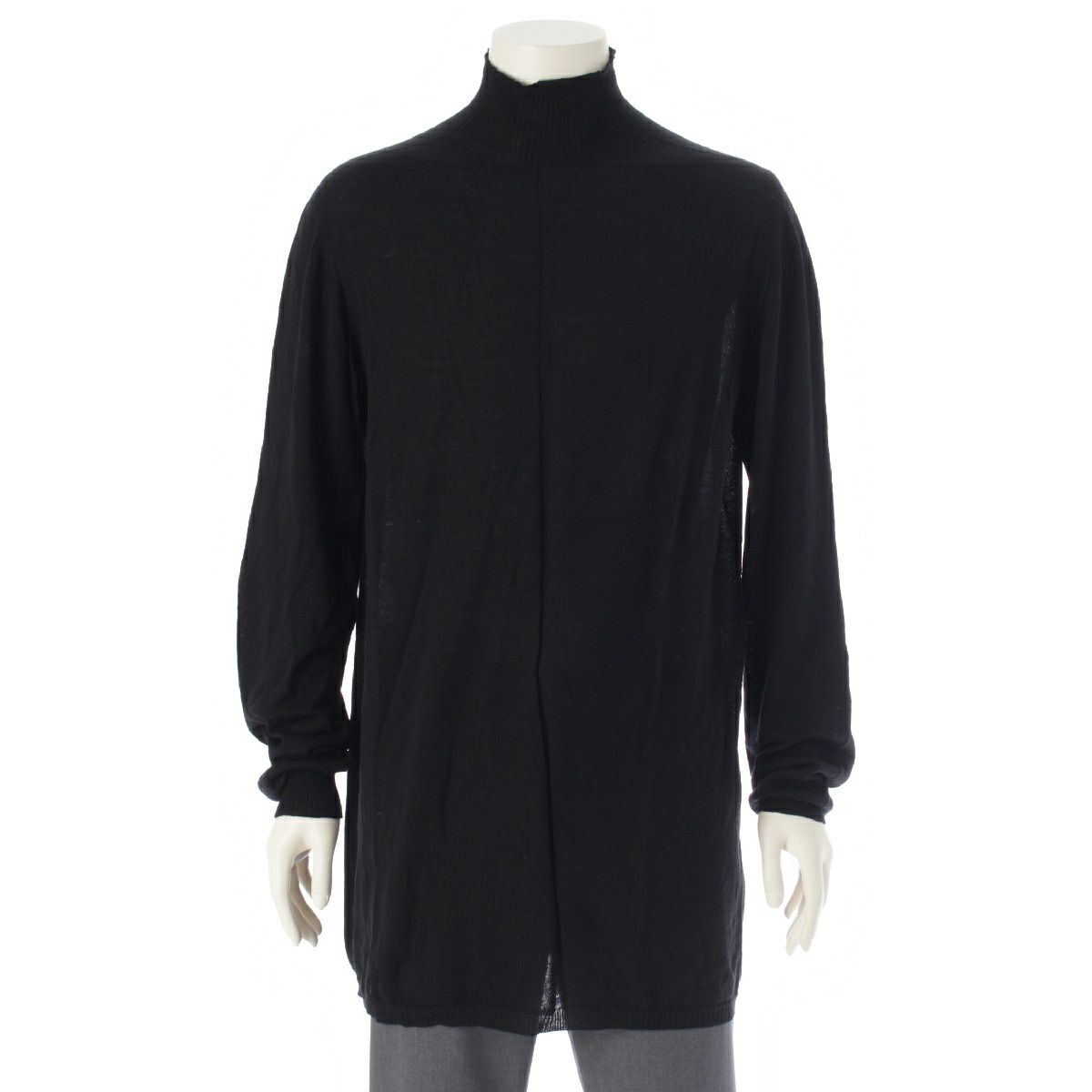 リックオウエンス 19AW ウール オーバーサイズタートルネック WS ニット セーター トップス RU19F4626 ブラック ONE SIZE