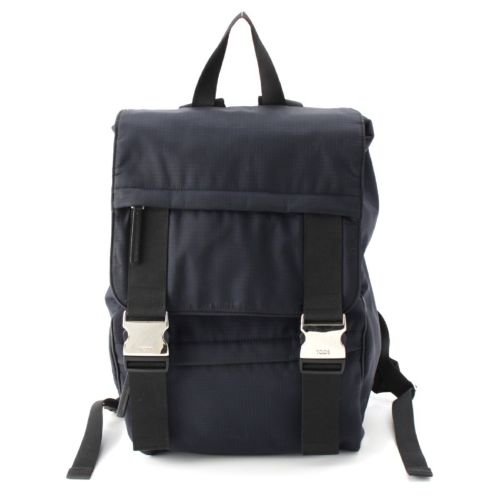 トッズ ナイロン テック メタルバックル リュック デイパック バックパック 1G39 ネイビー ブラック