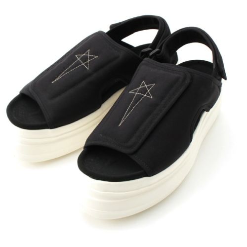 リックオウエンス ダークシャドウ Rick Owens DRKSHDW 20SS ダブルバンパーヴィシャス サンダル シューズ ブラック ホワイト 41