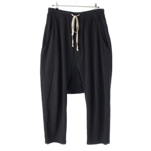 リックオウエンス ダークシャドウ Rick Owens DRKSHDW 18AW コットン サルエル クロップドパンツ ボトムス DU18F7373 ブラック XS