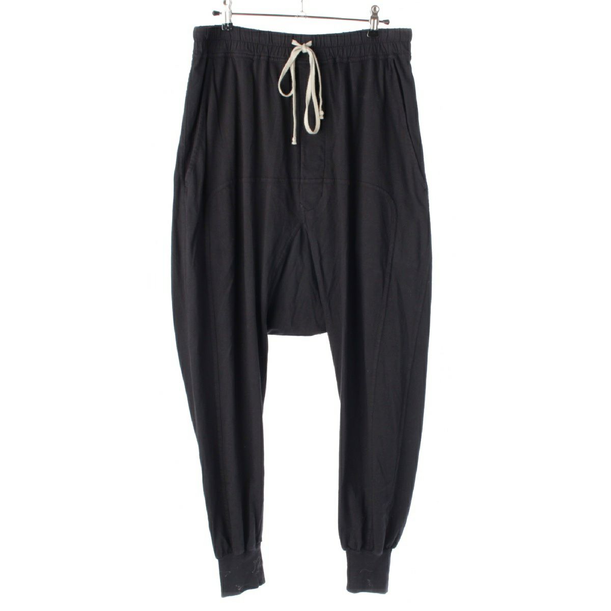 リックオウエンス ダークシャドウ Rick Owens DRKSHDW 21AW PRISONER コットン プリズナー サルエル パンツ ブラック S