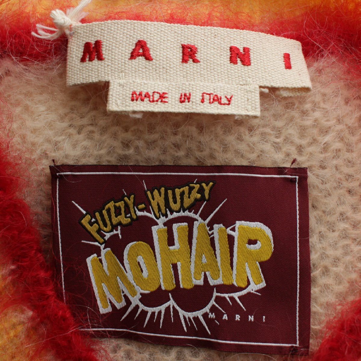 マルニ 23AW FUZZY WUZZY モヘア Vネック カレッジ ニット セーター