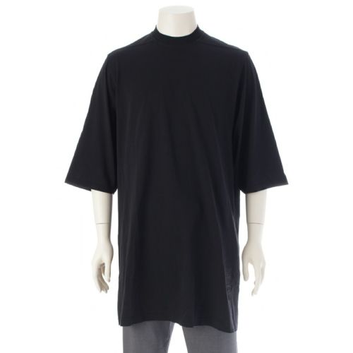 リックオウエンス ダークシャドウ Rick Owens DRKSHDW 17AW JUMBO TEE コットン ジャンボ オーバーサイズ クルーネック 長袖Tシャツ DU17F2274 ブラック ONE SIZE