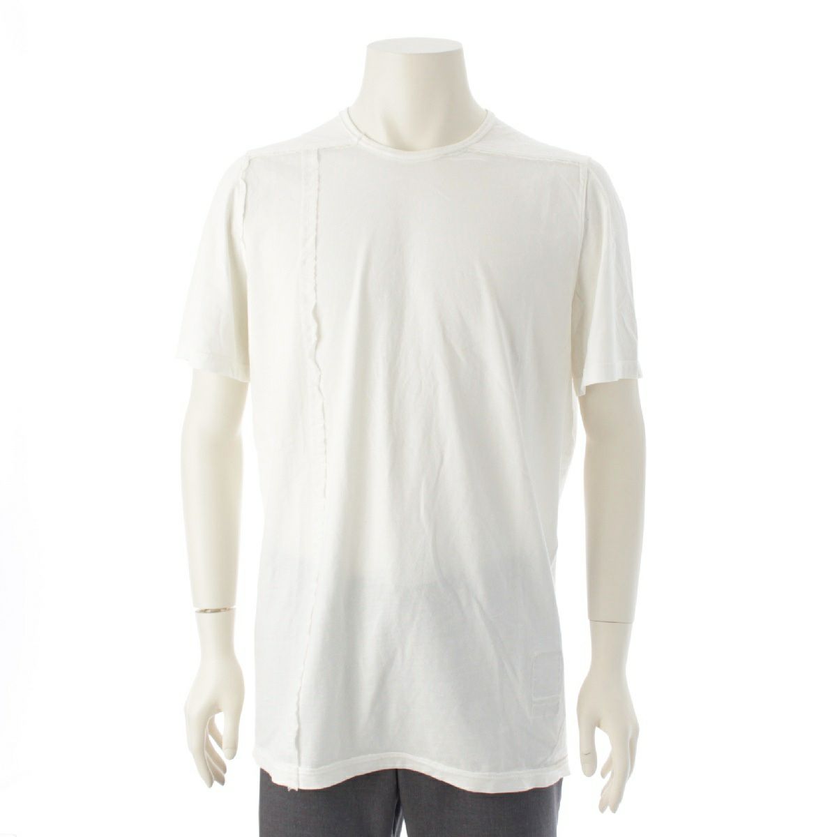 リックオウエンス ダークシャドウ Rick Owens DRKSHDW 20SS LEVEL T コットン ライン 半袖Ｔシャツ カットソー トップス DU20S5250 ホワイト L