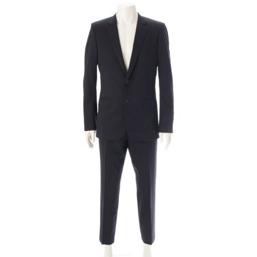 サンローラン 12年 ウール シルク エディ期 エディスリマン 2B スーツ ジャケット スラックス セットアップ 316500ブラック 46