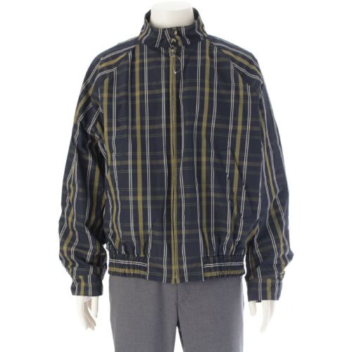 マルニ 24SS コットン バックロゴ チェック スウィングトップ ブルゾン ジップアップ ジャケット アウター JUMU0155SU ネイビー カーキ イエロー 48