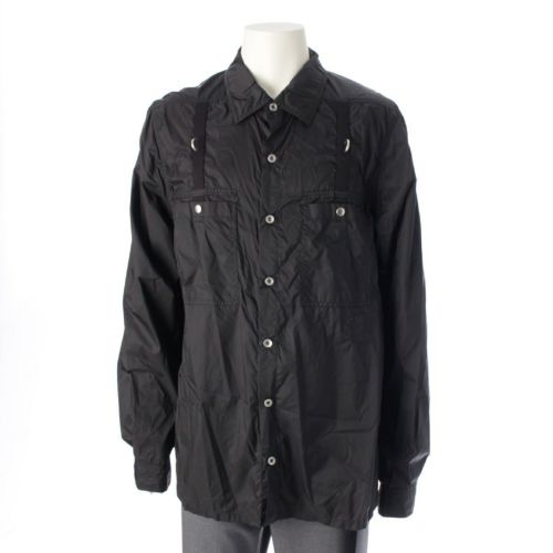 リックオウエンス ダークシャドウ Rick Owens DRKSHDW 22SS MINERAL フックリング ジャケット 長袖シャツ トップス DU01B7750 ブラック L