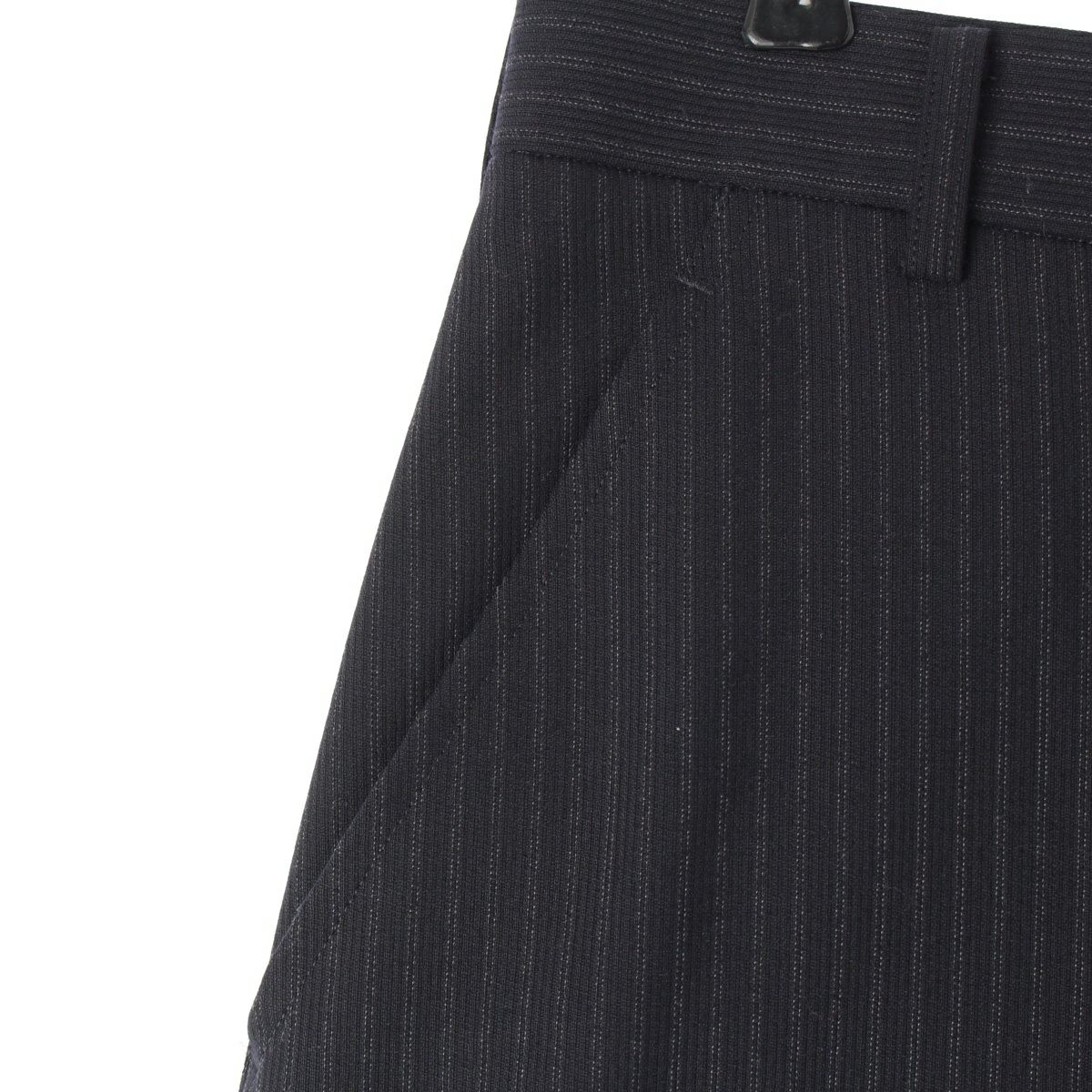 コムデギャルソン AD2014 ウール ストライプ 変形フレア スカート 膝丈