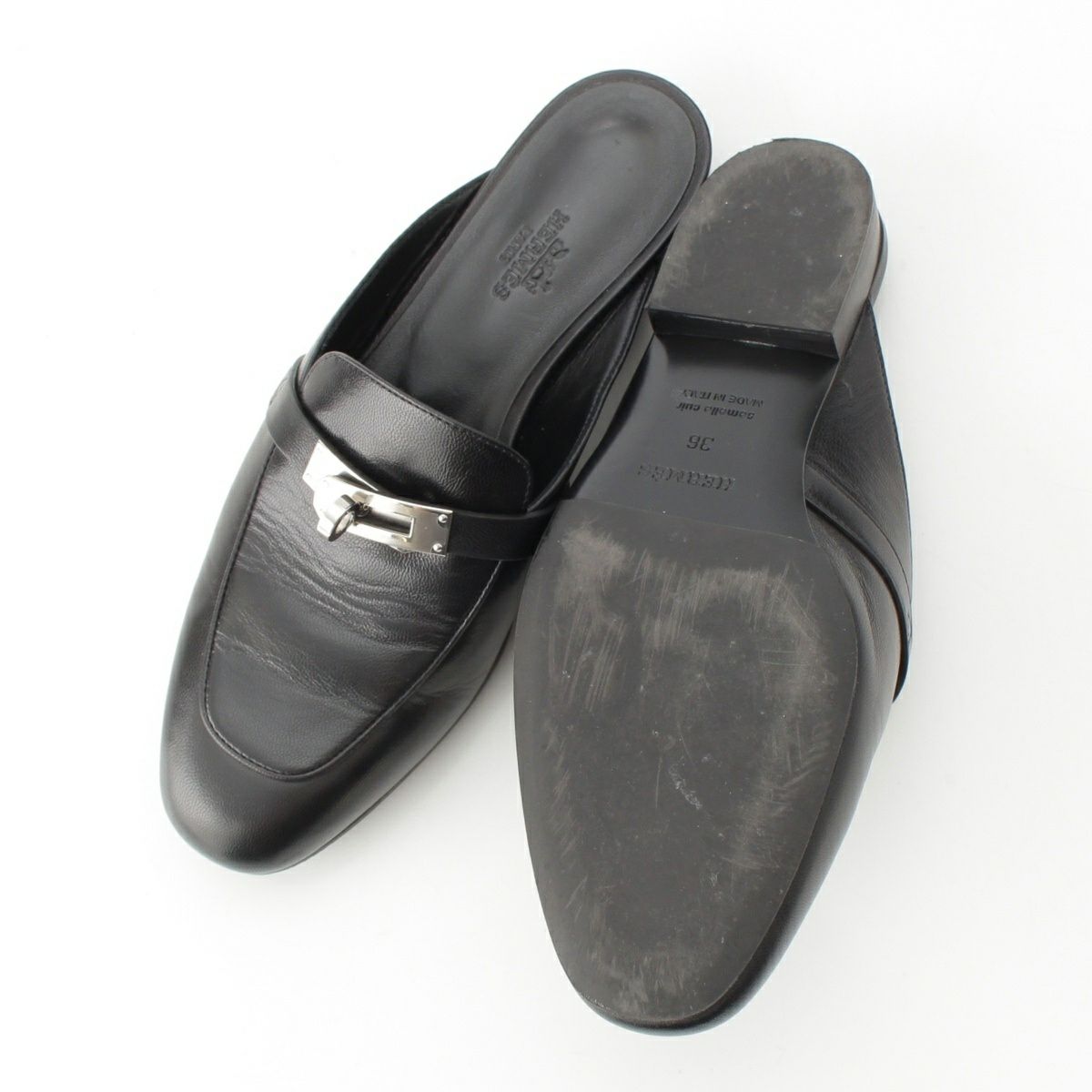 エルメス ケリー オズ レザー ミュール ブラック 36 | 中古通販 retro.jp