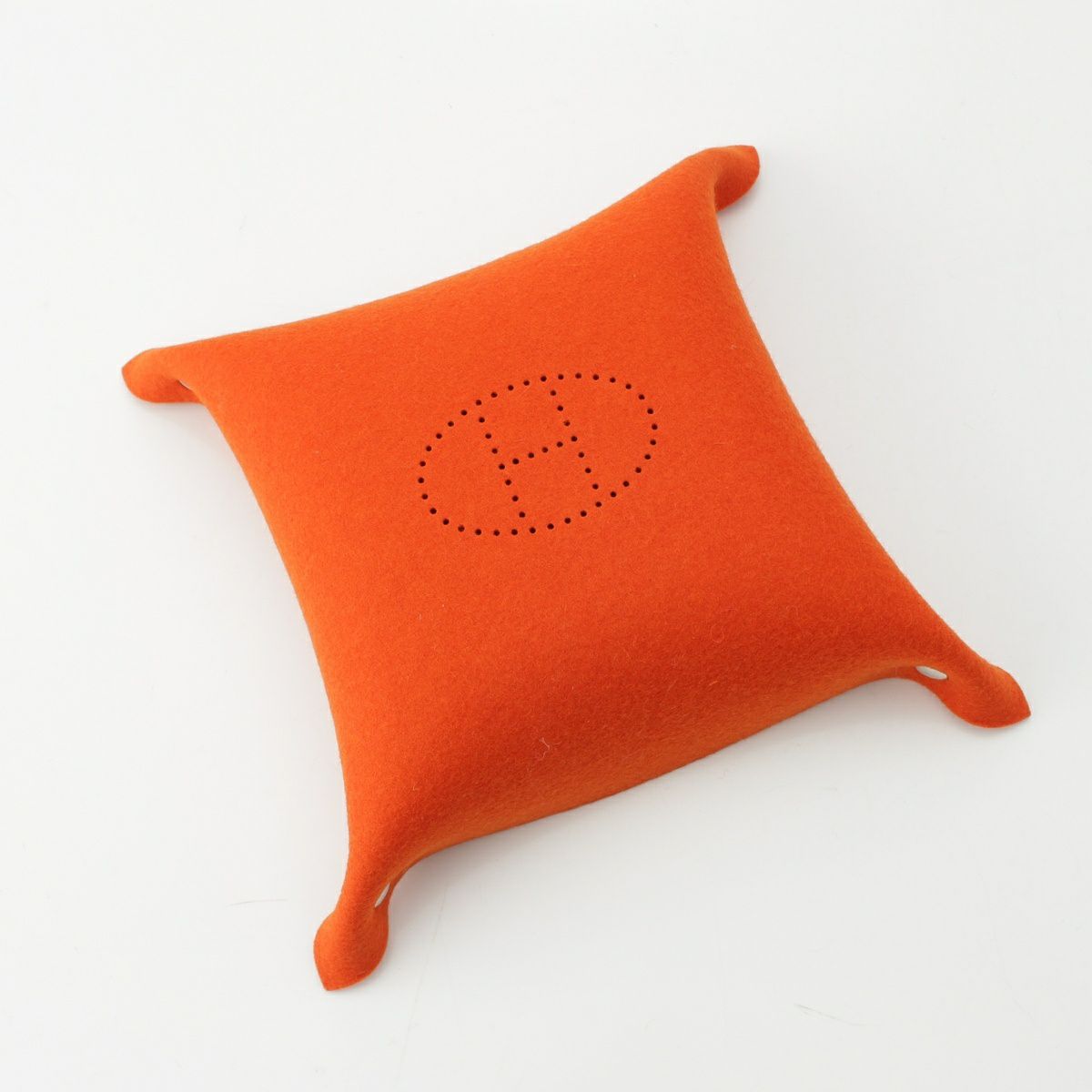 エルメス フェルト ヴィドポッシュ 小物入れ 雑貨 オレンジ | 中古通販