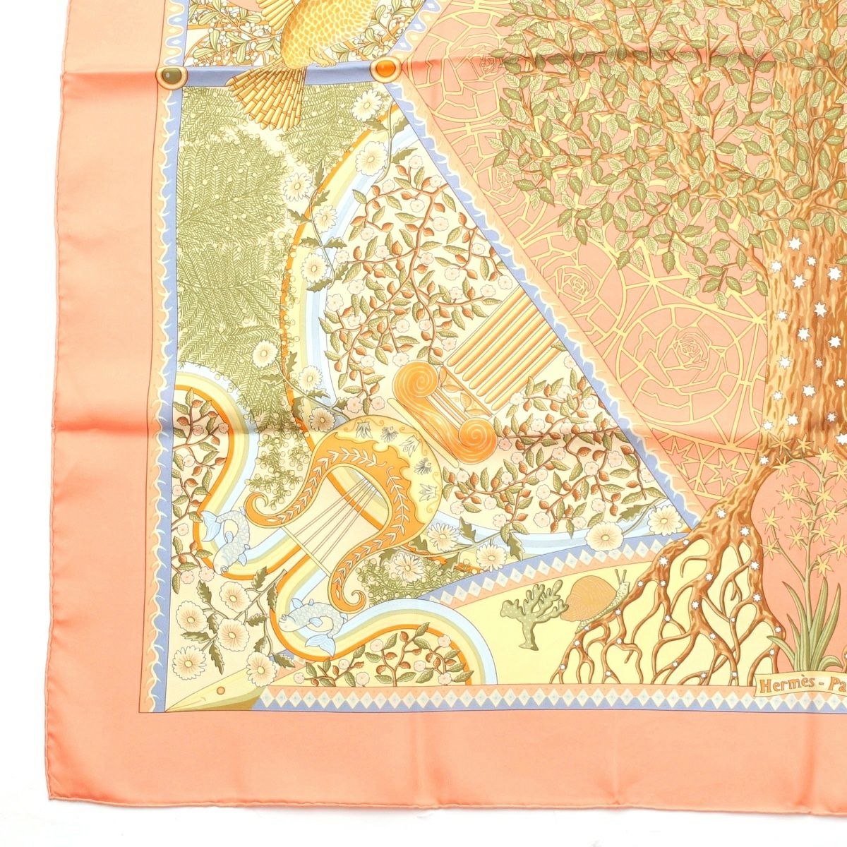 エルメス カレ90 シルク Axis Mundi アクシスムンディ 世界の中心軸