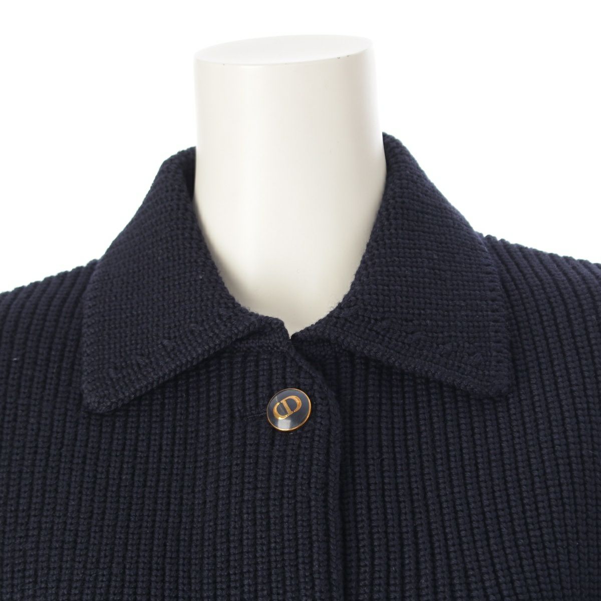 クリスチャンディオール ウール CDロゴ ボタン ニット カーディガン