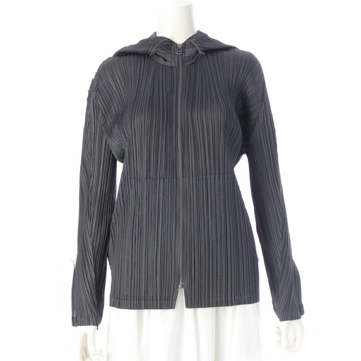 プリーツプリーズ イッセイミヤケ 02AW フーディー ジップアップ  