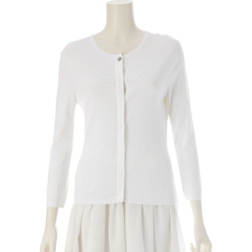 サルヴァトーレフェラガモ 2019 コットン ガンチーニボタン カーディガン ホワイト S