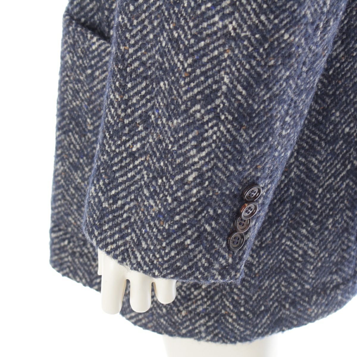 ブルネロクチネリ ウール カシミヤ ヘリンボーン ショート コート