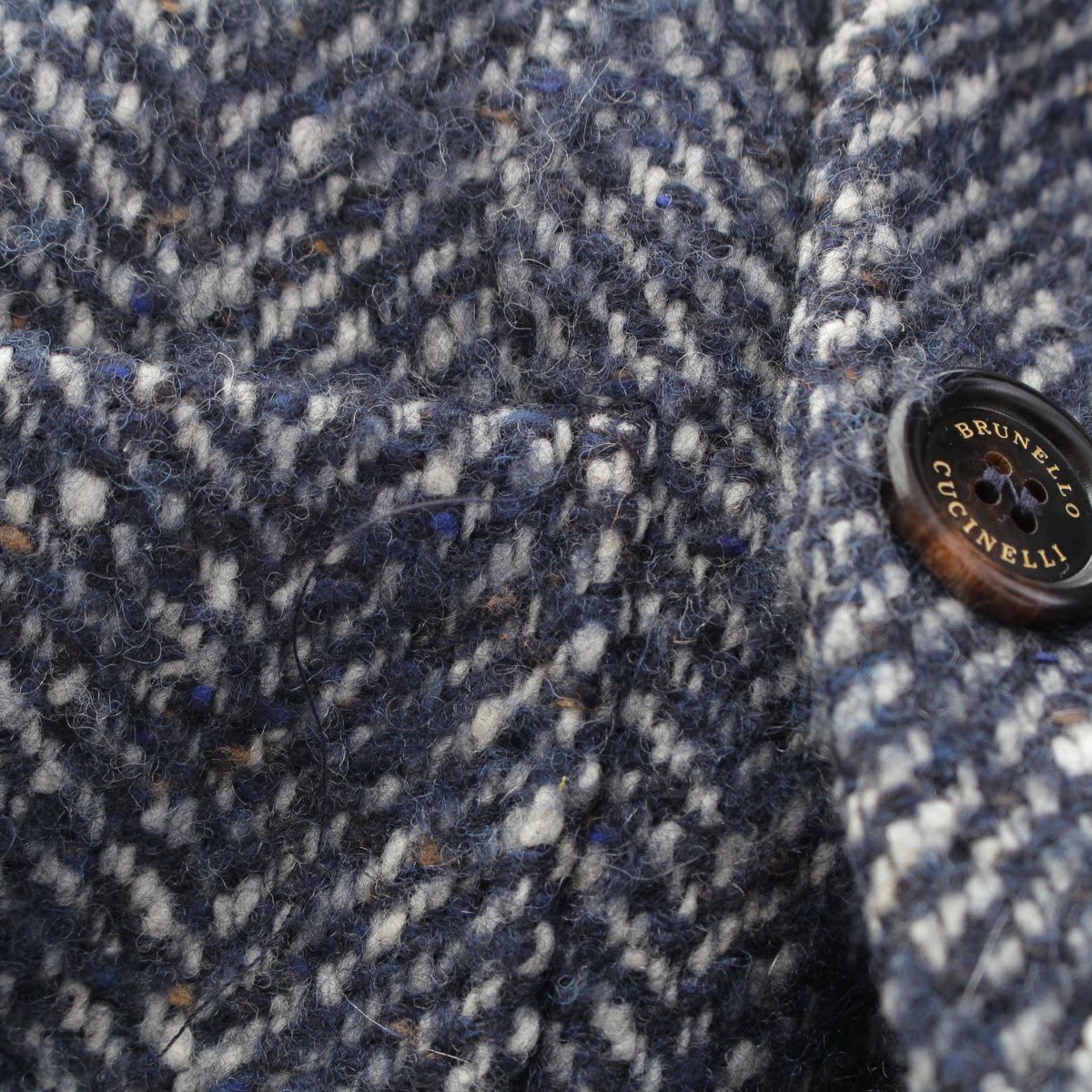 ブルネロクチネリ ウール カシミヤ ヘリンボーン ショート コート