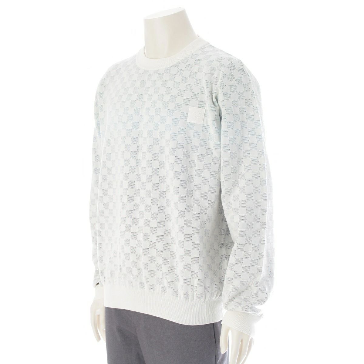 ルイヴィトン 2025 コットン ダミエ グラディエント ジャカード ニット