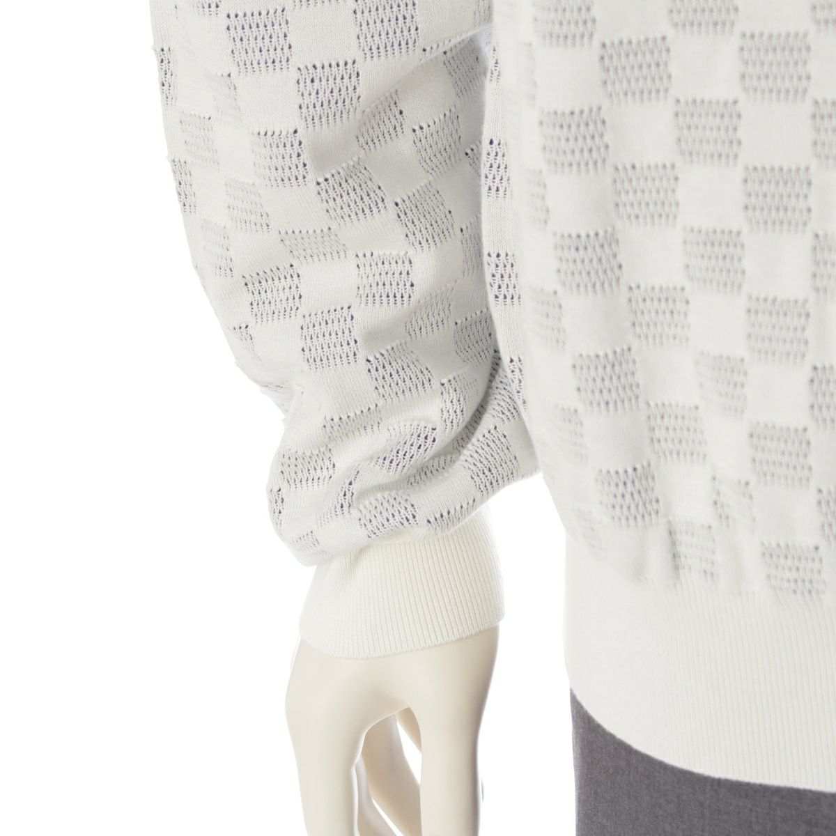 ルイヴィトン 2025 コットン ダミエ グラディエント ジャカード ニット