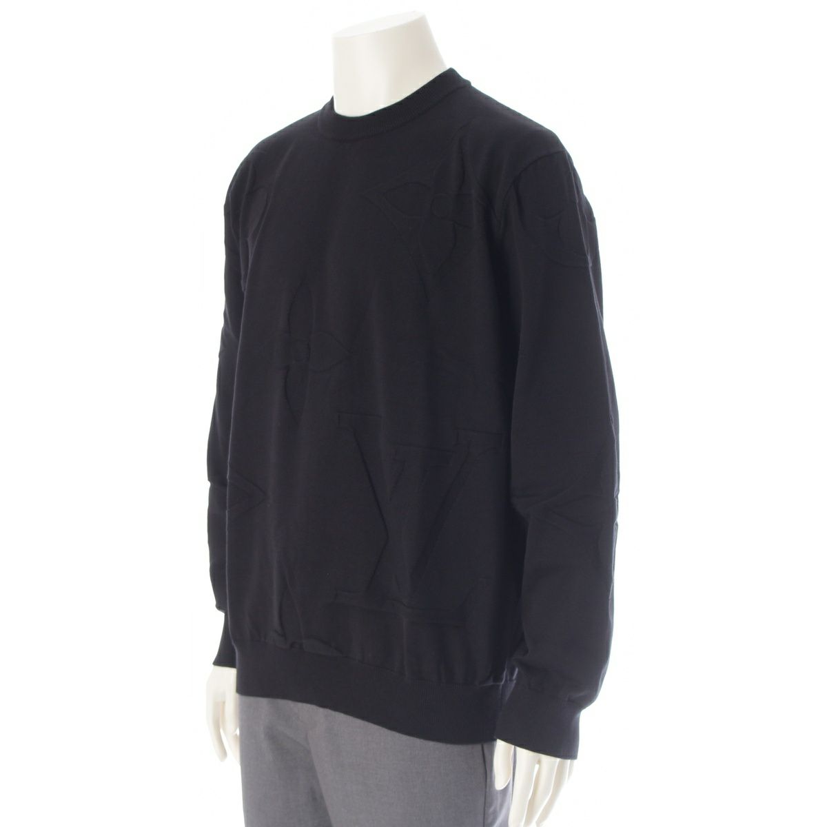 ルイヴィトン 2025 コットン モノグラムエンボス ニット プルオーバー