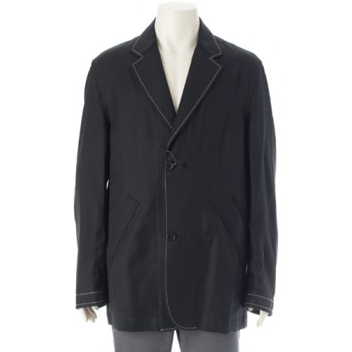 ジェイダブリューアンダーソン 23SS スナップボタン 2B ステッチ 変形 テーラードジャケット アウター JK0231 PG0674 ブラック M