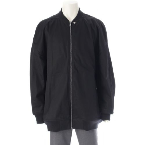 リックオウエンス ダークシャドウ Rick Owens DRKSHDW 22SS コットン オーバーサイズ ロング ブルゾン ジャケット アウター DU01B7977 ブラック XL