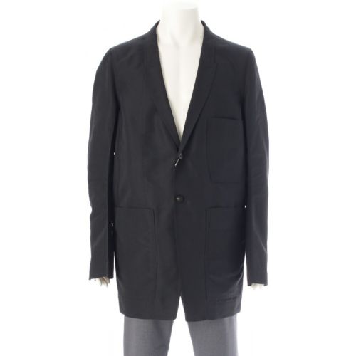 リックオウエンス 21SS LIDO-JKT ベルトデザイン 2B シングル ロング テーラードジャケット アウター RU21-S6723 ブラック 50