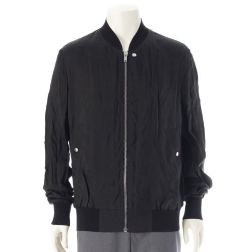 リックオウエンス 24SS コットン シースルー ブルゾン ボンバージャケット アウター RU01D3782-J ブラック 52