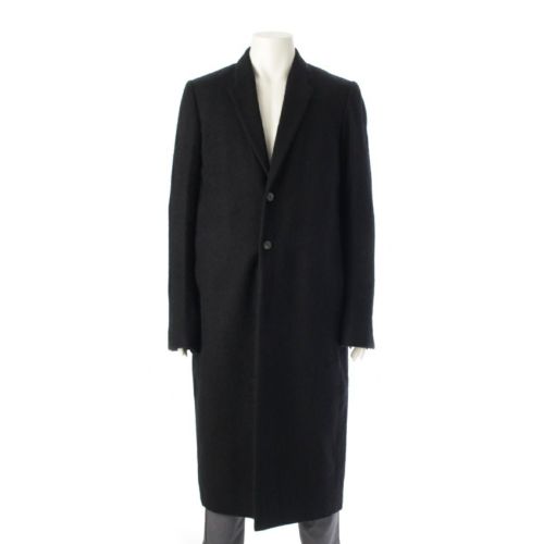 リックオウエンス 17AW モヘア 2B ロング チェスター コート アウター RU17F0976-BT ブラック 50